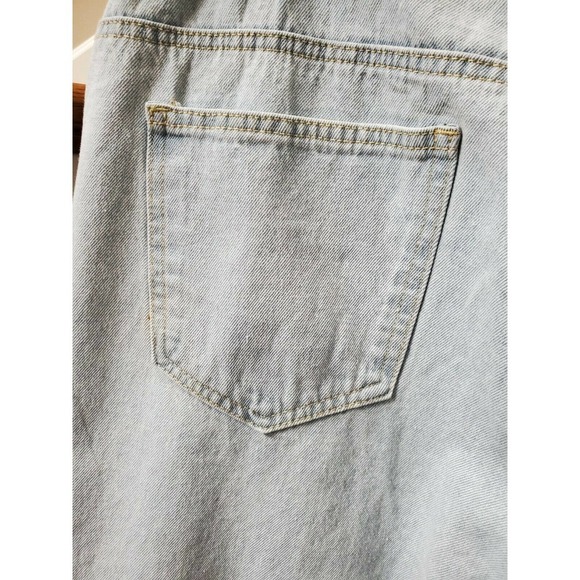 PrettyLittleThing Women's Light Blue Denim Cotton Wide Legs Casual Pants Size 20 - Picture 5 of 12